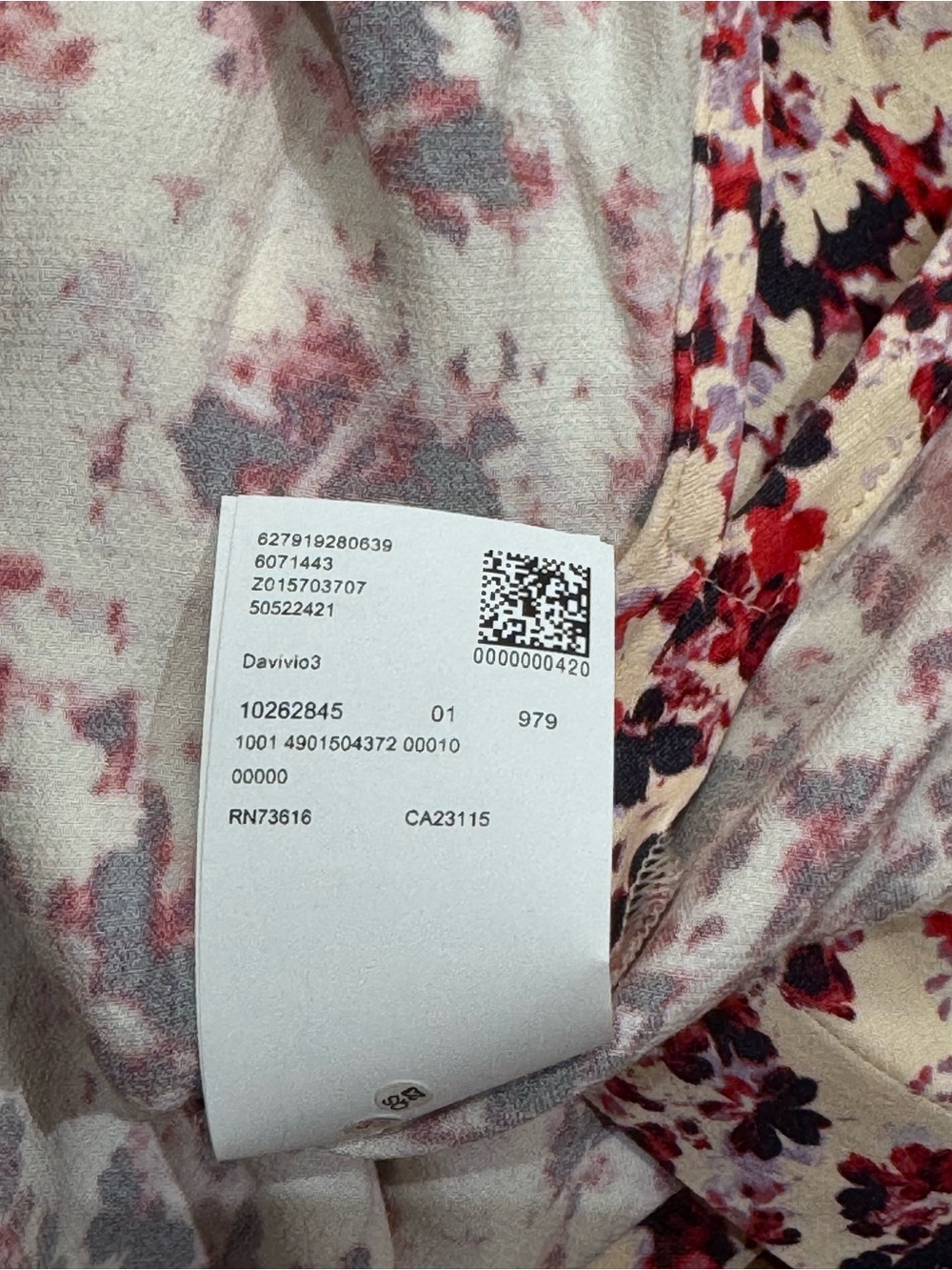 Boss Hugo Boss Sz 6 Dress Long Sleeve Floral Shirtdress Midi Classic Fall Luxury - Picture 10 of 14